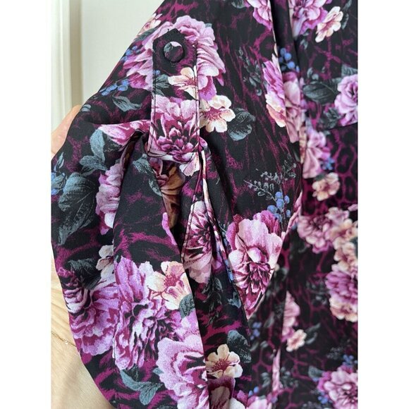 Torrid Top Women 1X Black Pullover Floral Animal Print Western Feminine Twee - Picture 4 of 14